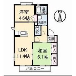 グリーンハウス平野　B棟の物件間取画像